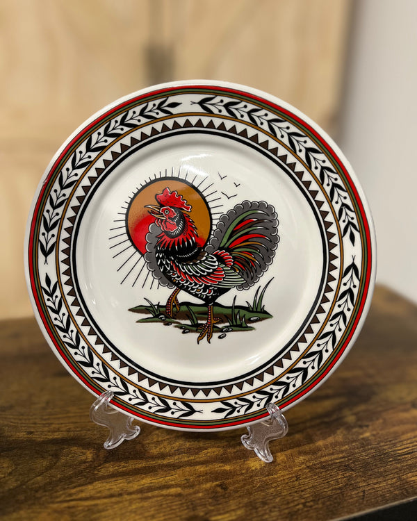 Rooster Dessert Plate