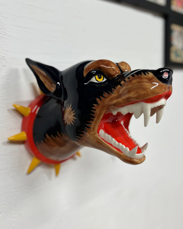 Ceramic Doberman Head - PRE ORDER