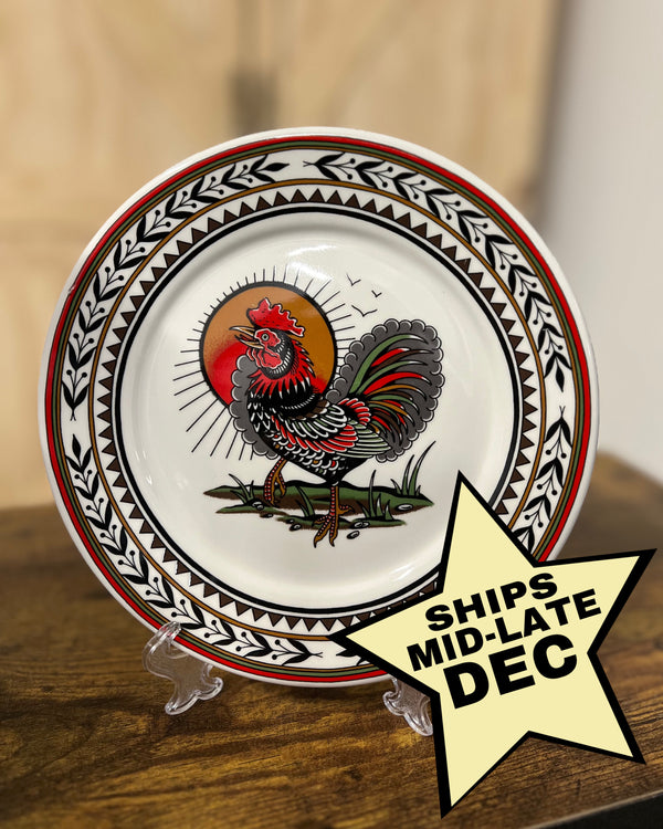 Rooster Dessert Plate