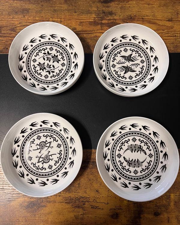 Black Bird Bowl Set x Dustin Fleming