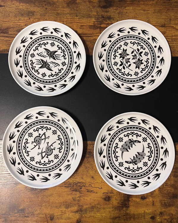 Black Bird Plate Set x Dustin Fleming