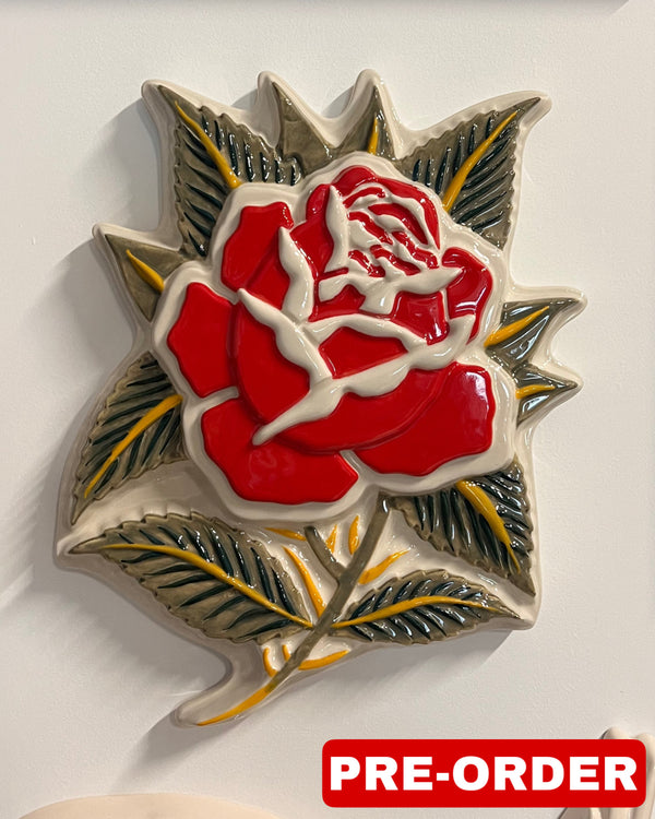 Ceramic Wall Hung Rose- PRE ORDER