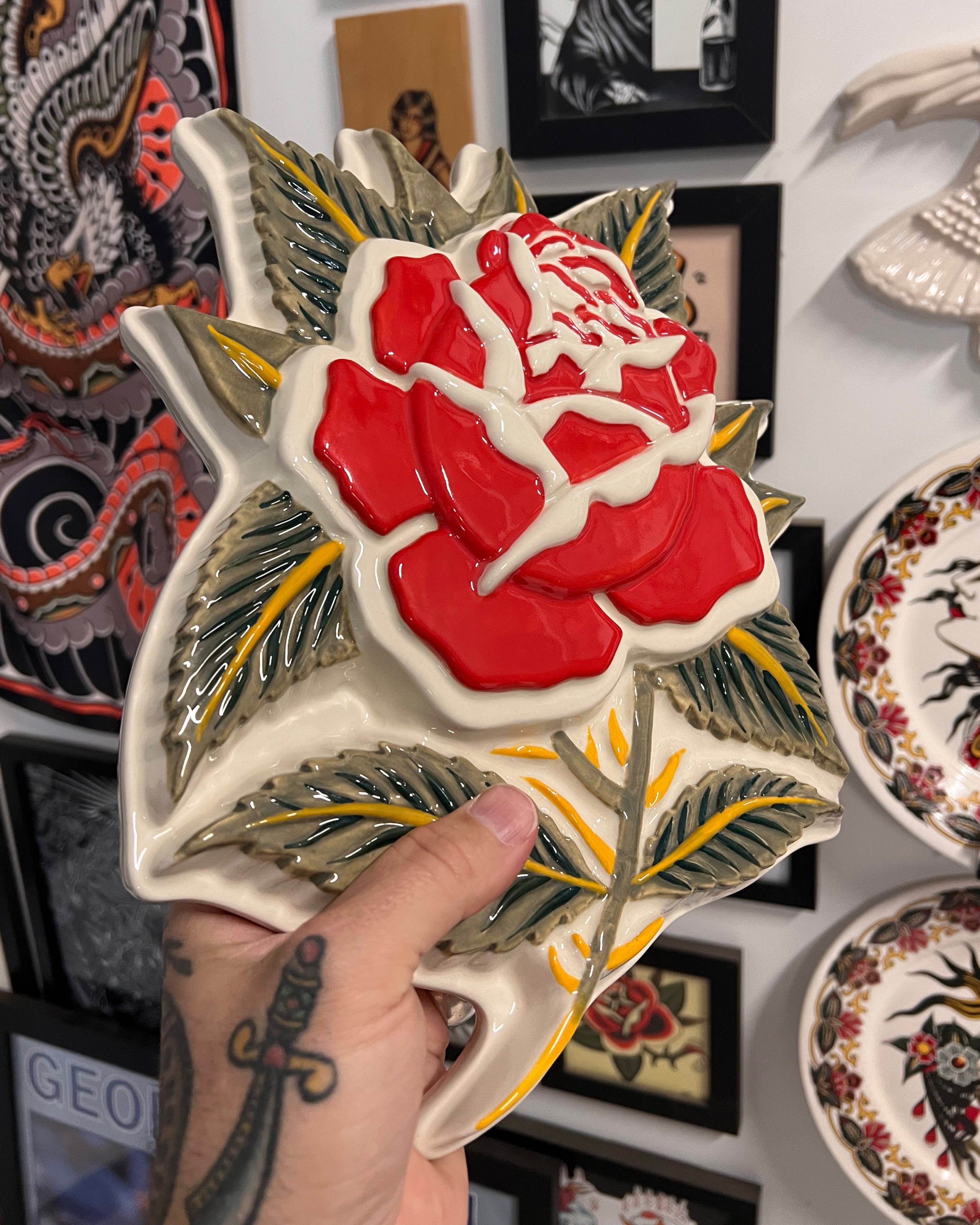 Ceramic Wall Hung Rose – TAKE TO THE GRAVE