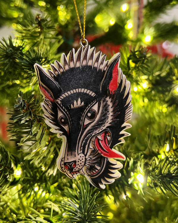 Wolf Head Ornament