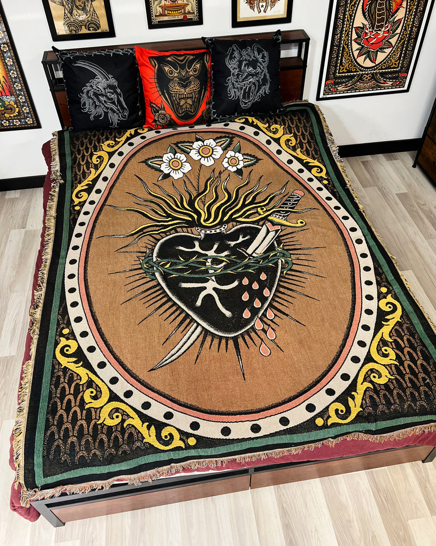 Sacred Heart Sherpa Blanket