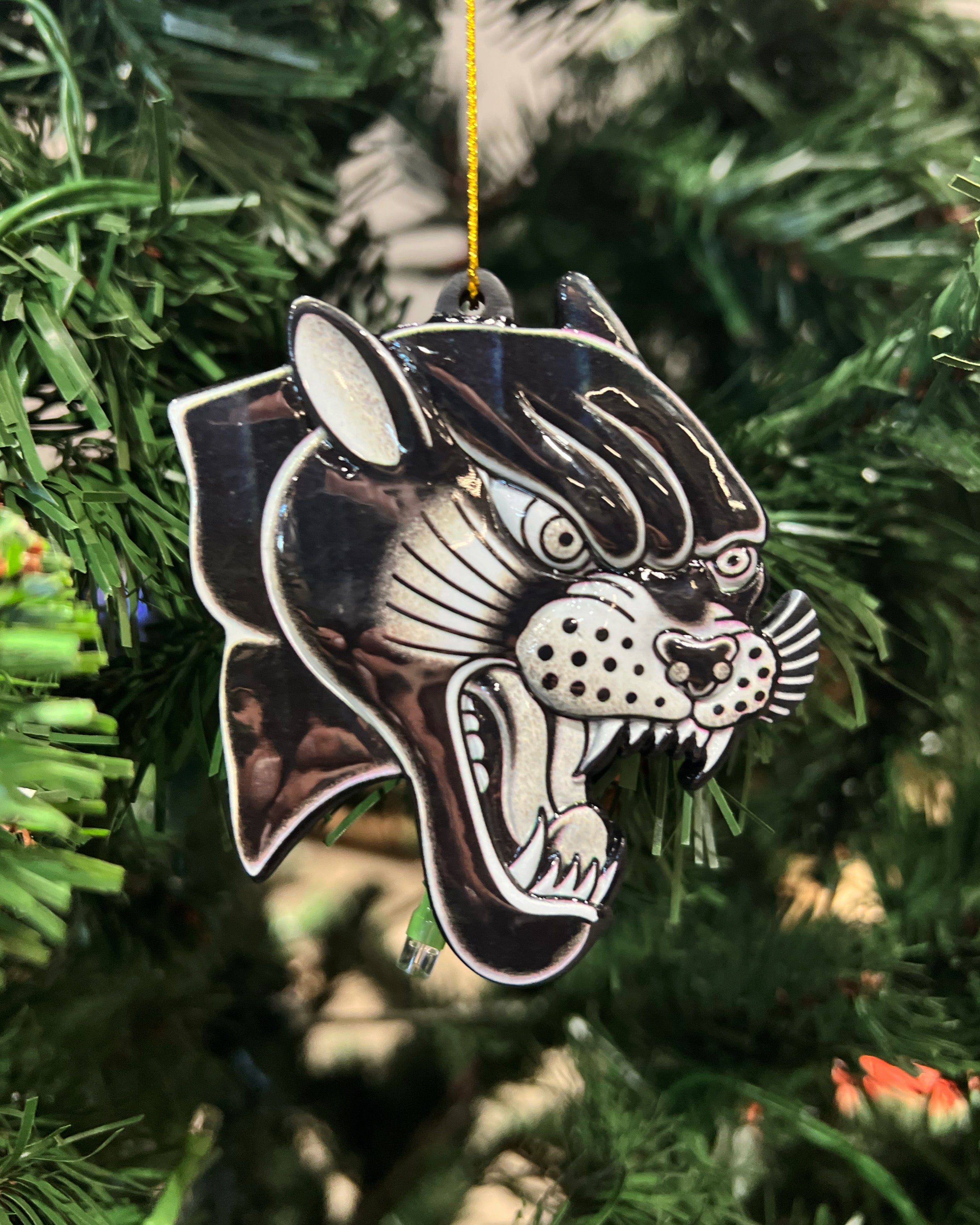 Panther Head Ornament