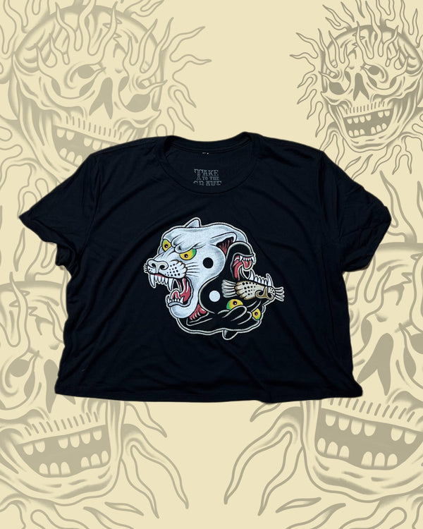 Yin Yang Panthers Crop Top