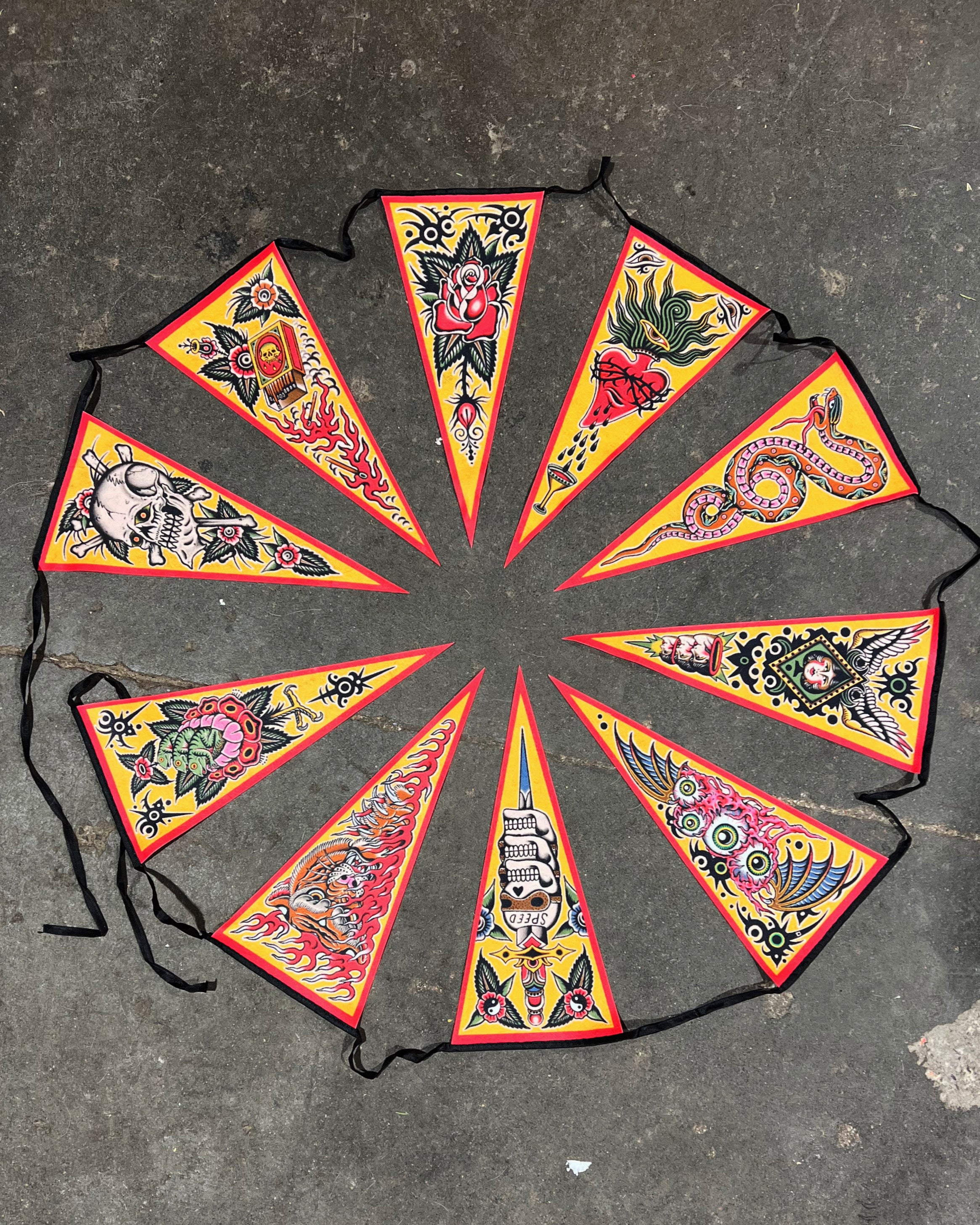Poison String Pennant Banner – TAKE TO THE GRAVE