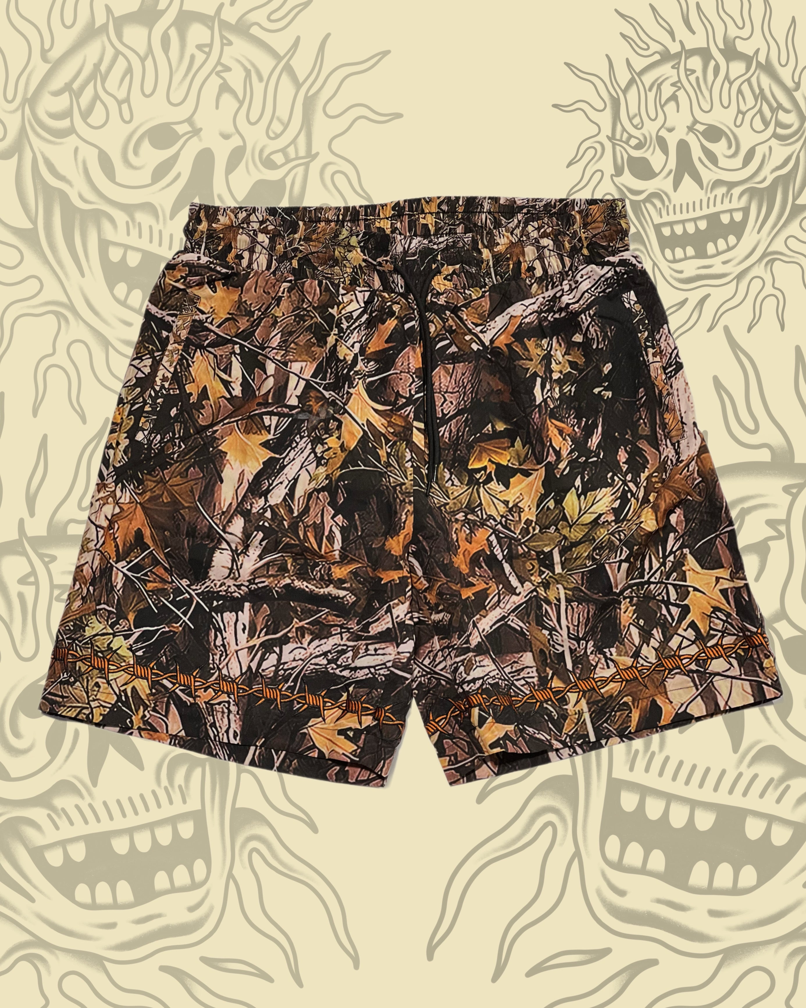 Camo Barbed Wire Shorts