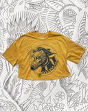 Mustard Panther Crop Top