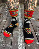 Butterfly Flower Socks
